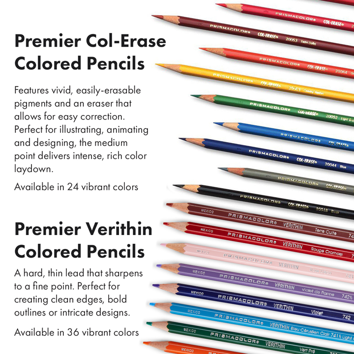Prismacolor Col-Erase and Verithin Colored Pencils