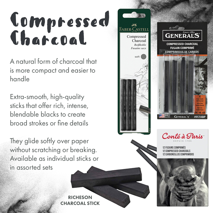 Compressed Charcoal Compressed Charcoal, Faber-Castell, Conte a Paris, General's