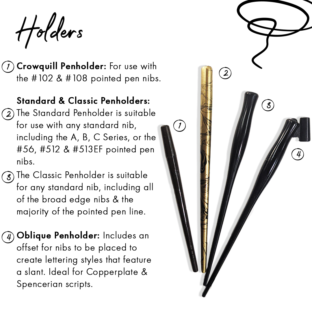 Dip Penholders Dip Penholders, Crowquill Pen Holder, Oblique