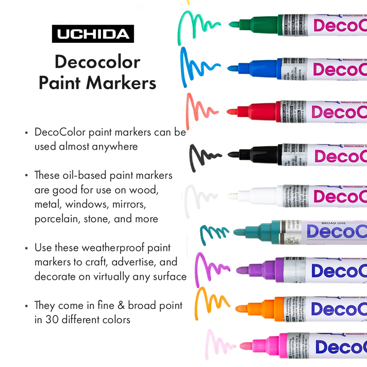 Decocolor Paint Oil-Based Paint Markers Decocolor Paint Oil-Based Paint Markers