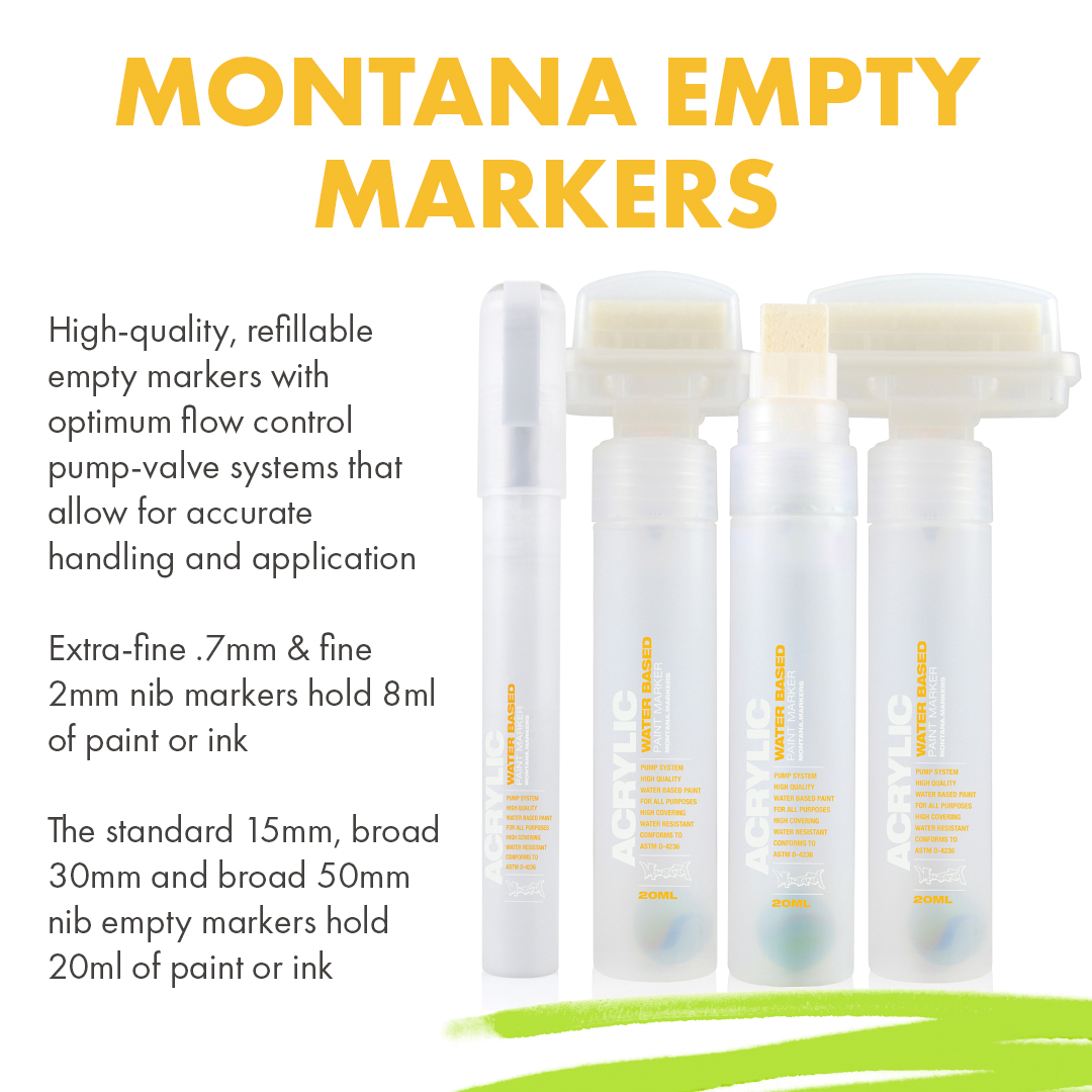 Empty Montana Paint Markers Empty Montana Paint Markers
