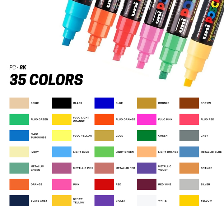 8K Posca Paint Markers