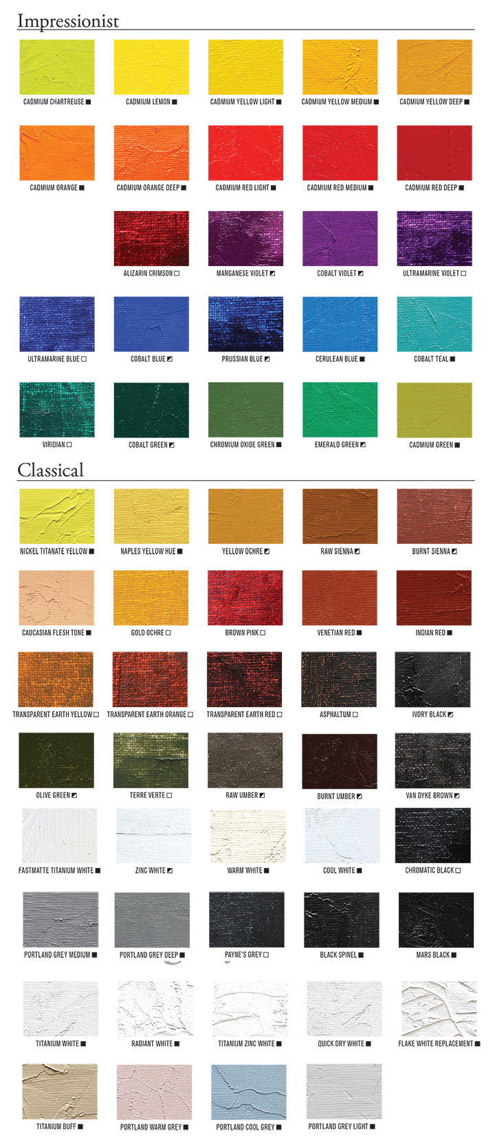 Gamiblin Color Chart
