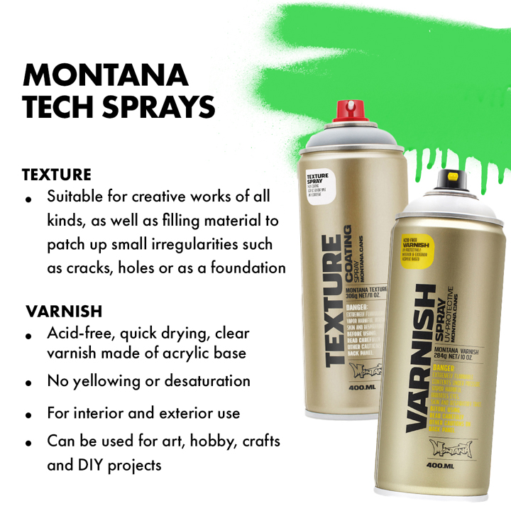 Montana Cans TECH ACETONE Paint Thinner Spray, 400ml