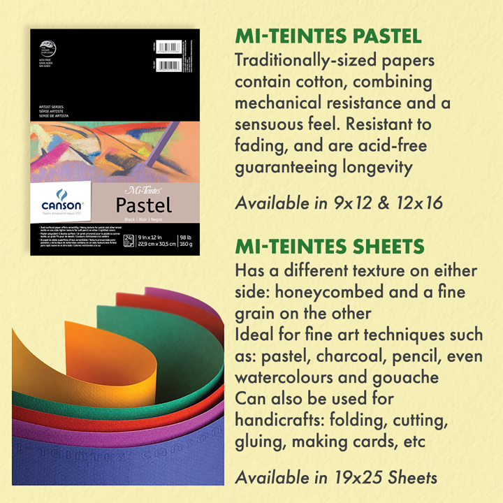 Canson Mi-Teintes Paper Pads and Sheets Canson Mi-Teintes Paper Pads and Sheets