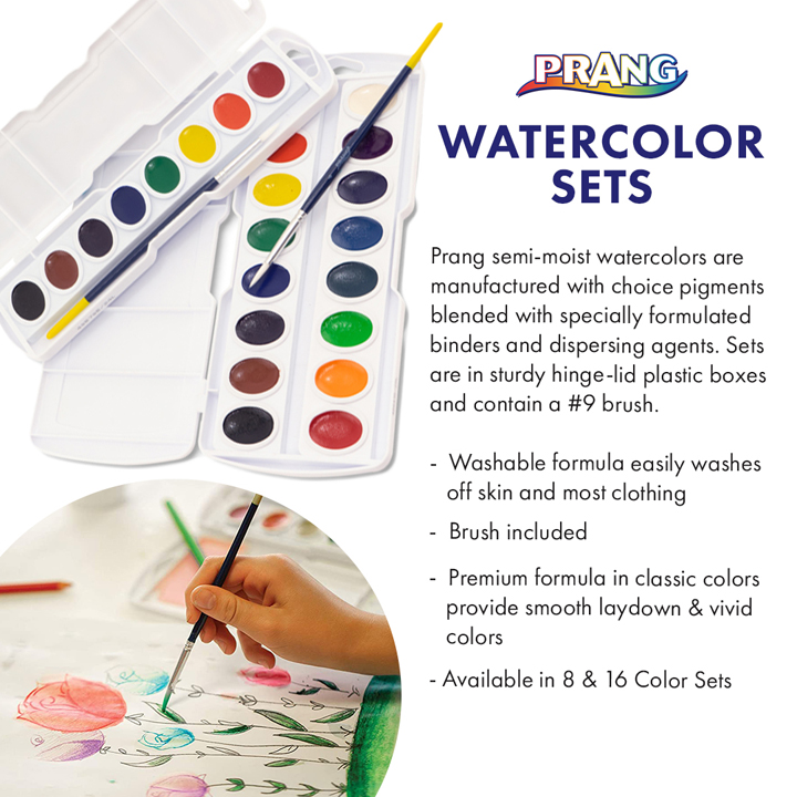 Watercolor Paint Set With Brush - Premium Washable Watercolors for