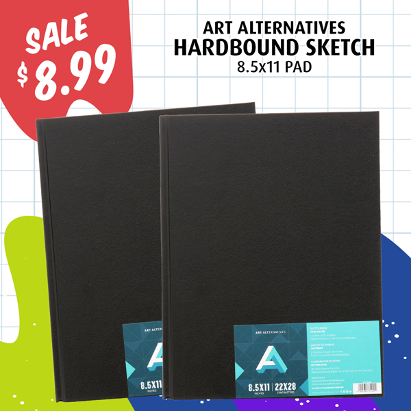 Art Alternatives Black Hard Bound Sketchbook 8.5x11
