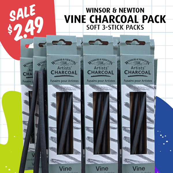 Derwent Natural Charcoal, Compressed Charcoal, Willow and Vine