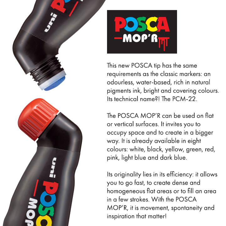 POSCA MOP'R paint marker, PCM-22 - black - Markers - Coloring
